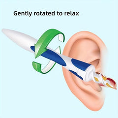 Soft Silicone Ear Wax Remover Tool with 16 Replacement Heads - Easy to Use
