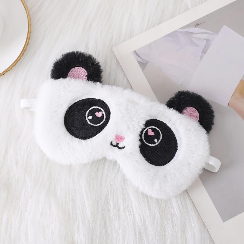 Embroidered Plush Unicorn Eye Mask, Light Blocking Sleep Mask
