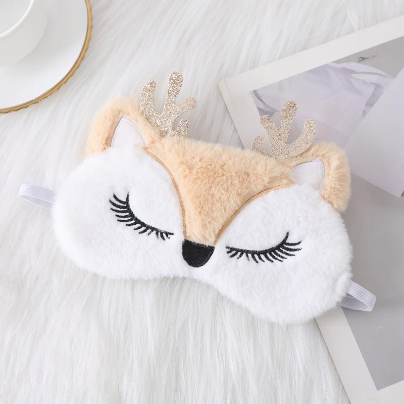 Embroidered Plush Unicorn Eye Mask, Light Blocking Sleep Mask