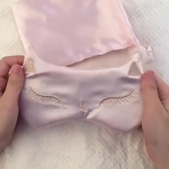 Silk Sleep Eye Mask Lightweight Adjustable Satin Night Cover Women