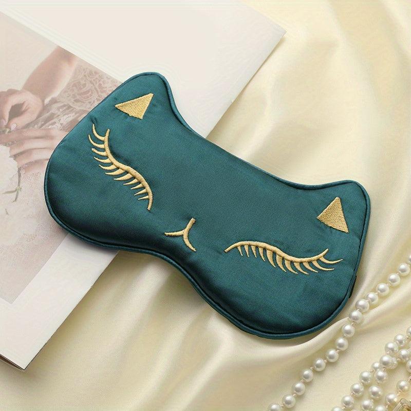 Silk Sleep Eye Mask Lightweight Adjustable Satin Night Cover Women