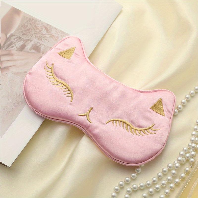 Silk Sleep Eye Mask Lightweight Adjustable Satin Night Cover Women