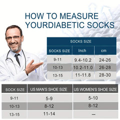 4 Pairs Diabetic Crew Socks Extra Wide Loose Top Seamless Toe