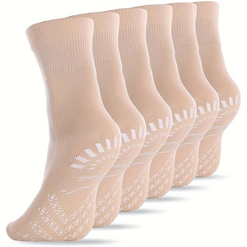 Diabetic Socks Bamboo Hospital Non Binding Non Slip Crew Socks Men Women