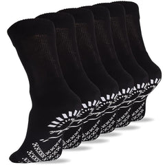 Diabetic Socks Bamboo Hospital Non Binding Non Slip Crew Socks Men Women