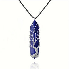 Natural Amethyst Stone Necklace | Stress Relief Yoga Pendant