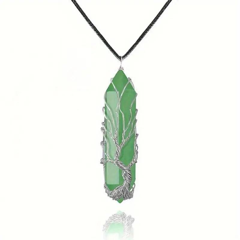 Natural Amethyst Stone Necklace | Stress Relief Yoga Pendant