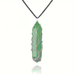 Natural Amethyst Stone Necklace | Stress Relief Yoga Pendant