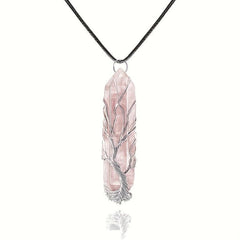 Natural Amethyst Stone Necklace | Stress Relief Yoga Pendant
