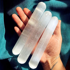 Selenite Crystal Wand for Healing and Calming