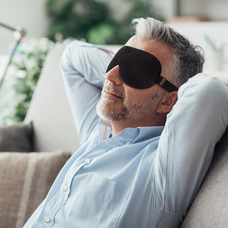 3D Contoured Sleep Mask Ultra-Soft Night Eye Mask for Men and Women