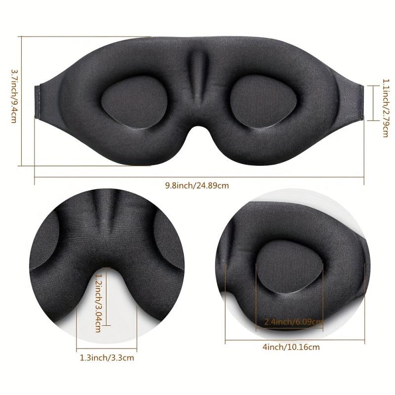 3D Contoured Sleep Mask Ultra-Soft Night Eye Mask for Men and Women