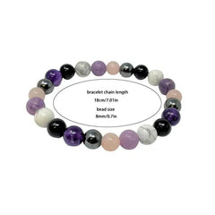 Crystal Bracelet Hematite Beads Rose Stone Jade Garnet Tourmaline