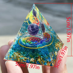 Orgon Pyramid Energy Generator With Quartz Energy Points