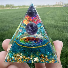 Orgon Pyramid Energy Generator With Quartz Energy Points