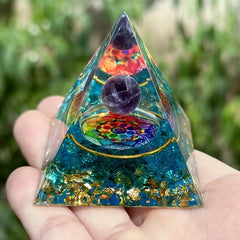 Orgon Pyramid Energy Generator With Quartz Energy Points