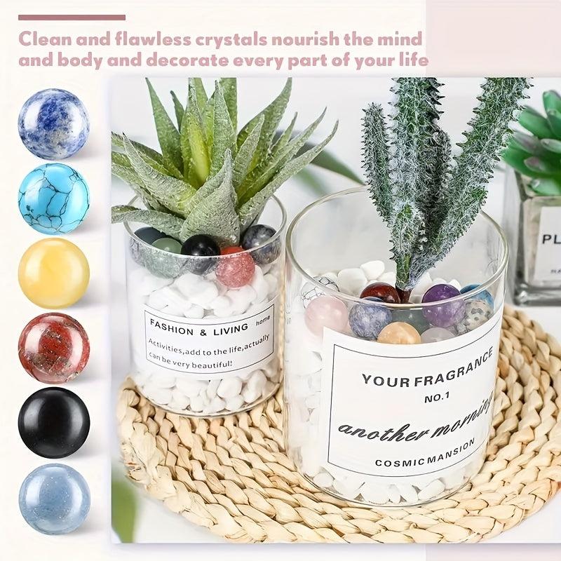 Natural Quartz Sphere Healing Crystal Bead 16mm Mini Gemstone Collection
