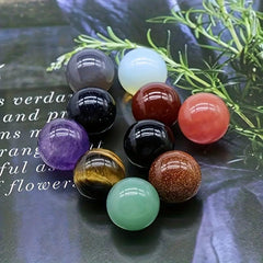 Natural Quartz Sphere Healing Crystal Bead 16mm Mini Gemstone Collection