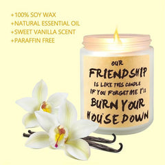 Vanilla Scented Canned Candle for Friendship - Non Toxic Smokeless Home Decor