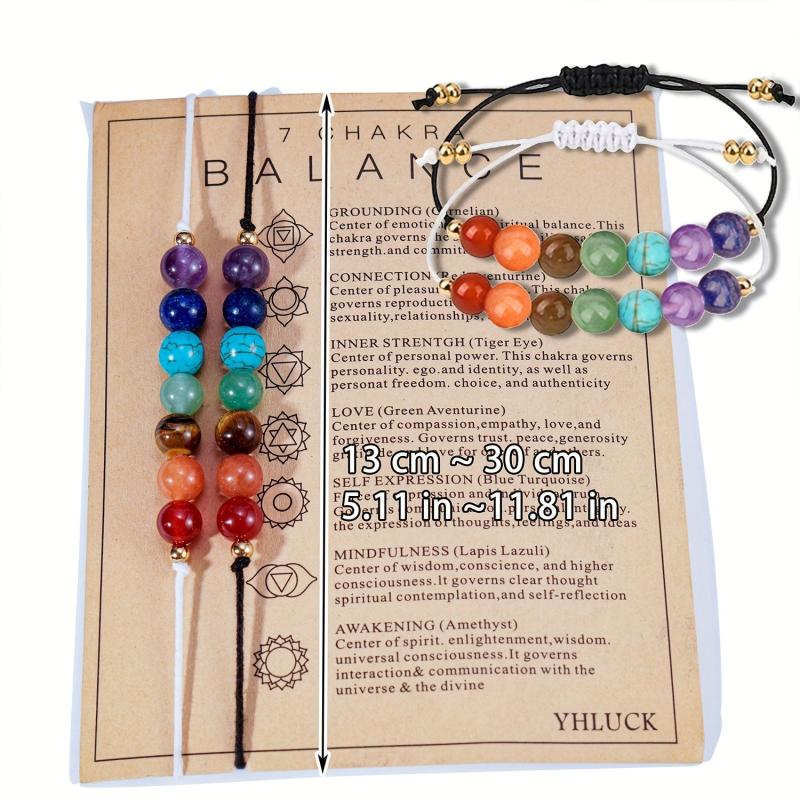 Seven Chakra Agate Crystal Bracelet Set