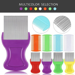 8pcs Double Sided Lice Removal Comb Hair Grooming Comb With Metal Teeth
