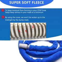 CPAP Tube Hose Cover 182x88cm Soft Insulator Protector with Zipper