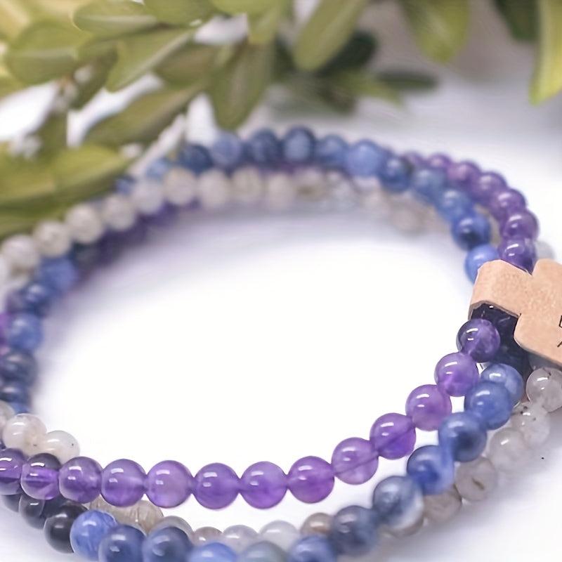 3pcs Crystal Gemstone Bracelets Energy Jewelry