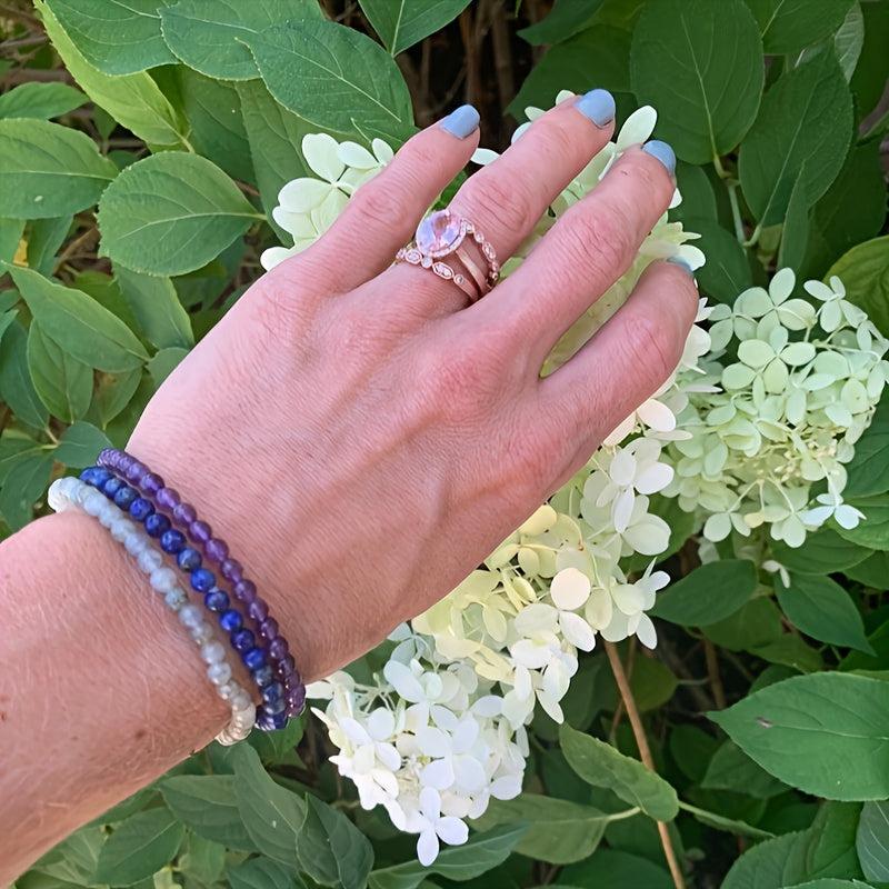 3pcs Crystal Gemstone Bracelets Energy Jewelry