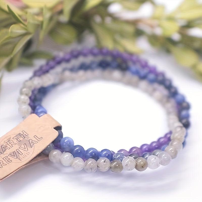 3pcs Crystal Gemstone Bracelets Energy Jewelry
