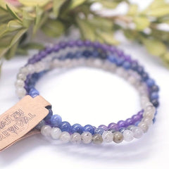 3pcs Crystal Gemstone Bracelets Energy Jewelry