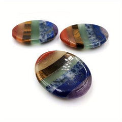 7 Chakra Stones Thumb Worry Stone for Anxiety Relief and Meditation