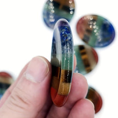 7 Chakra Stones Thumb Worry Stone for Anxiety Relief and Meditation