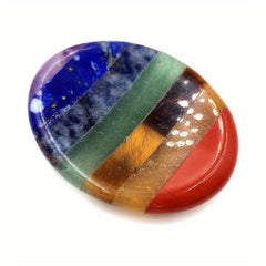 7 Chakra Stones Thumb Worry Stone for Anxiety Relief and Meditation