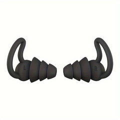 2 Pairs Soft Reusable Sleep Earplugs Noise Reduction Silicone Hearing Protection