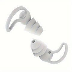 2 Pairs Soft Reusable Sleep Earplugs Noise Reduction Silicone Hearing Protection