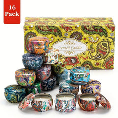 16 Small Soy Wax Aromatherapy Candles in Portable Tins