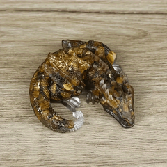 10cm Crystal Resin Sleeping Dragon Decoration - Home Decor Interior