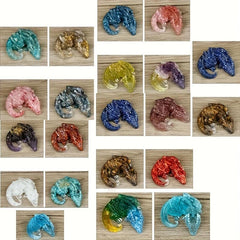 10cm Crystal Resin Sleeping Dragon Decoration - Home Decor Interior