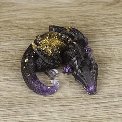 10cm Crystal Resin Sleeping Dragon Decoration - Home Decor Interior