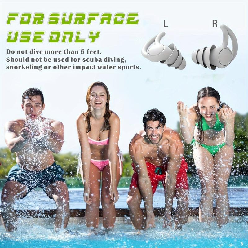 Silicone Swim Ear Plugs Noise Reducing Earplugs