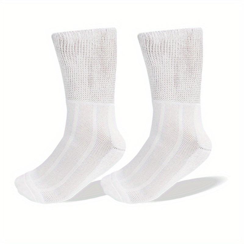 3 Pairs Diabetic Socks Bamboo Fiber & Nylon Blend Extra Wide Socks