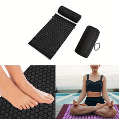 Yoga Acupressure Massage Mat with Pillow and Bag
