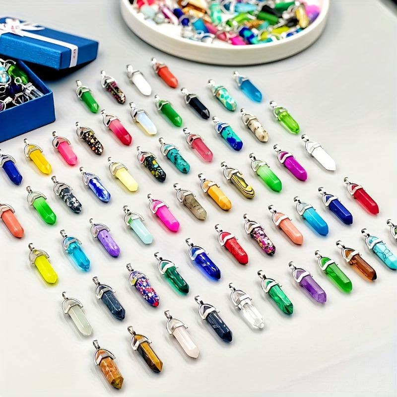 20 Pcs Chakra Crystal Gemstone Pendant Necklace Set