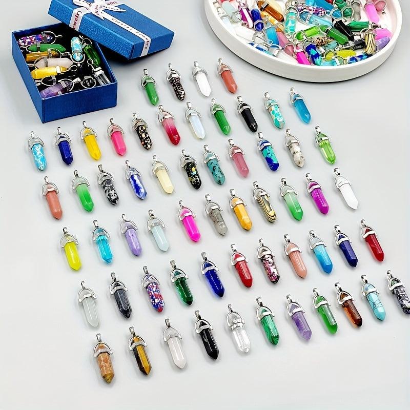 20 Pcs Chakra Crystal Gemstone Pendant Necklace Set