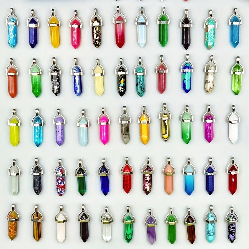 20 Pcs Chakra Crystal Gemstone Pendant Necklace Set