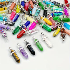 20 Pcs Chakra Crystal Gemstone Pendant Necklace Set