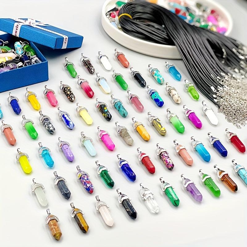 20 Pcs Chakra Crystal Gemstone Pendant Necklace Set