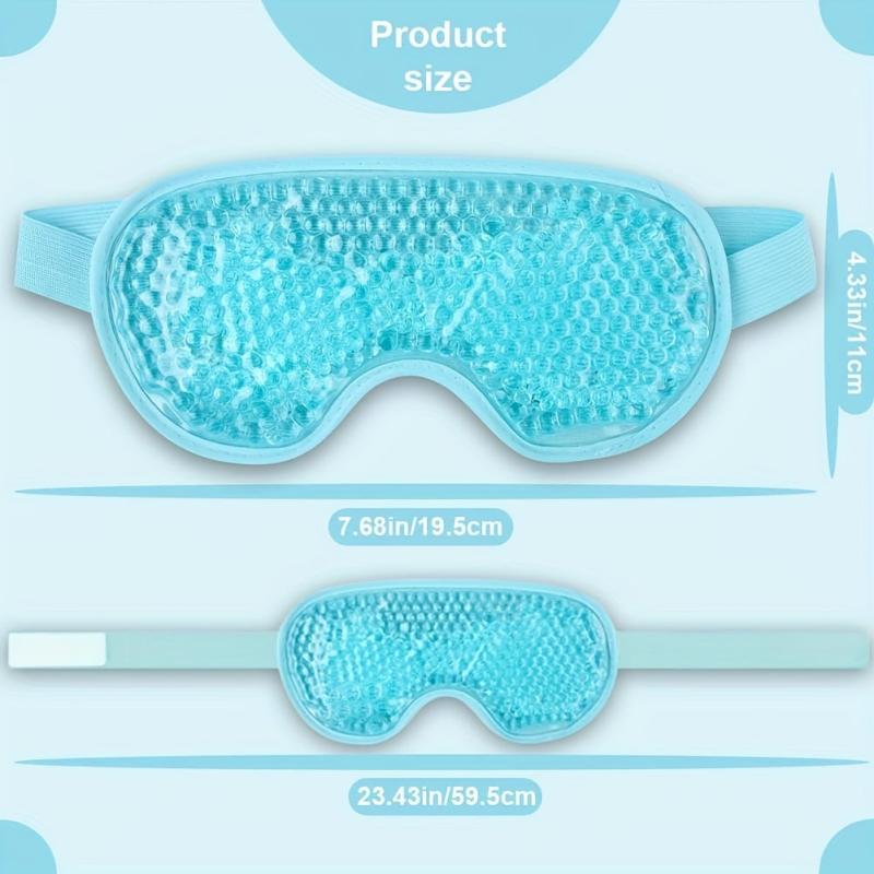 Cooling Gel Eye Mask Reusable Cold Eye Mask for Puffy Eyes with Plush Backing