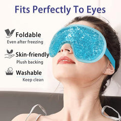Cooling Gel Eye Mask Reusable Cold Eye Mask for Puffy Eyes with Plush Backing