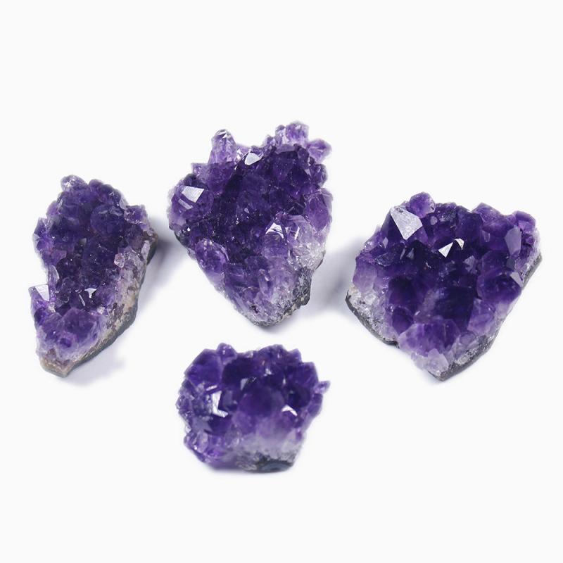 Natural Raw Amethyst Quartz Purple Crystal Cluster Stones Specimen